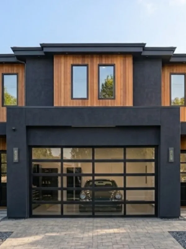 frameless glass garage door, WANJIA Hiseng